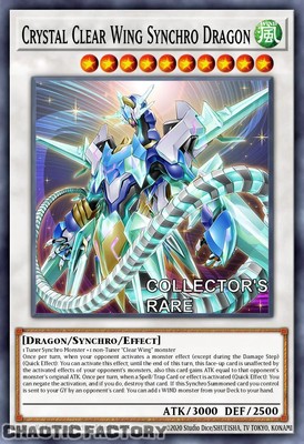 YUGIOH RA04-EN059 Crystal Clear Wing Synchro Dragon Collector's Rare 1st Edition-image