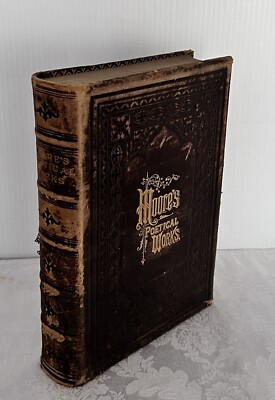 Antique 1880 MOORE'S POETICAL WORKS w Life of the Author • THOMAS FRANCIS WALLER-image