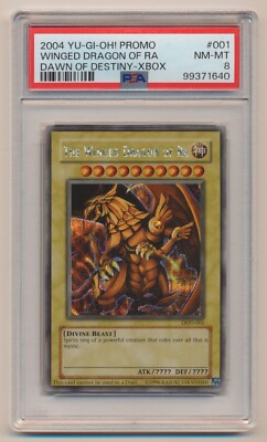 PSA 8 Yugioh Secret Rare Promo The Winged Dragon of Ra DOD-001 NM/MINT!!-image