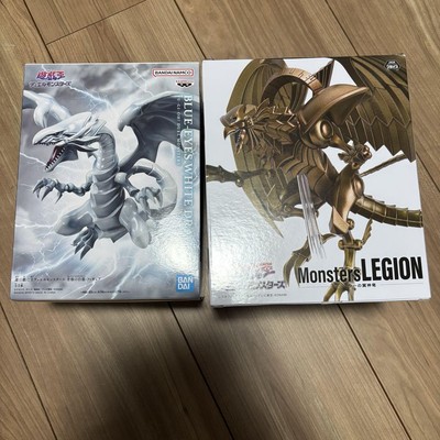 YuGiOh Blue Eyes White Dragon Ra Winged Dragon Figure Set 2 Pieces-image