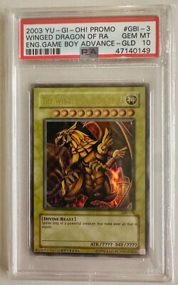 Yu-Gi-Oh! Winged Dragon Of Ra GBI-003 Gold God PSA 10 Gem Mint-image