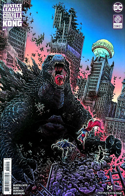 JUSTICE LEAGUE VS GODZILLA VS KONG #4 CVR E INCENTIVE JAMES STOKOE CARDSTOCK NM-image