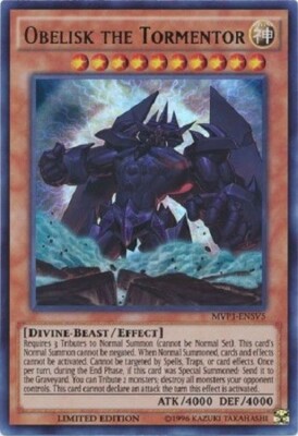 Yugioh - Obelisk the Tormentor - Ultra Rare - Limited NM - Free Holographic Card-image