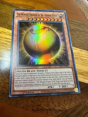 The Winged Dragon of Ra - Sphere Mode RA01-EN007 1st Edition Super Rare NM+BONUS-image