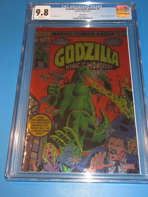 Godzilla #1 Facsimile Reprint Foil Variant CGC 9.8 NM/M Gorgeous Gem wow-image