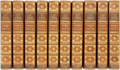 James BOSWELL. Life Of Samuel Johnson. EXTRA ILLUSTRATED 10 Vols. LEATHER BOUND-image