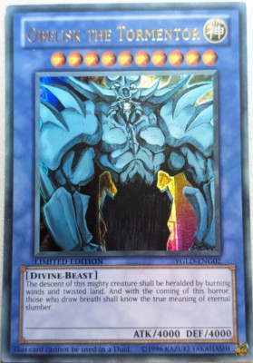Obelisk the Tormentor - Ultra Rare - YGLD-ENG02 Limited Edition YuGiOh TCG Card-image