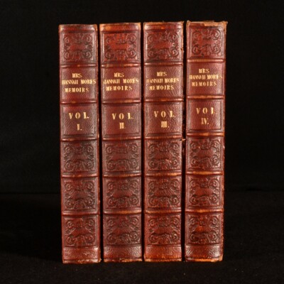 1834 4 Vols Memoirs of the Life and Correspondence of Mrs. Hannah More Willia...-image