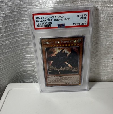 2024 Yu-Gi-Oh! Obelisk the Tormentor RA03-EN230 Platinum Secret Rare PSA 9-image
