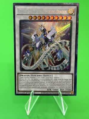 YuGiOh Quarter Century Stampede Crystal Clear Wing Synchro Dragon CR RA04-EN059!-image