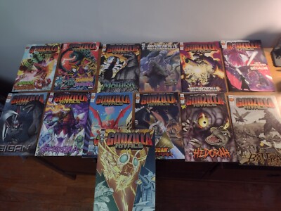1 LOT OF 13 GODZILLA RIVALS IDW COMICS : A COVERS MOTHRA GIGAN GHIDORAH SPACEGOD-image