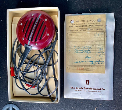 1940's Hushatone Model BA-301 Flat UnderPillow Speaker Brush Development Company-image