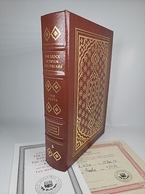 SIGNED Easton Press LEDGE BETWEEN STREAMS by Ved Mehta Limited Edition w/ COA-image