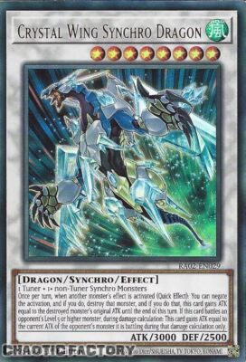 YUGIOH RA02-EN029 Crystal Wing Synchro Dragon Ultra Rare 1st Edition NM-image