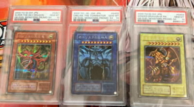 PSA 10 Yu-Gi-Oh! Slifer G401 Obelisk G402 RA G403 GB Promo Japanese Set Yugioh-image
