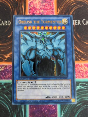 Yu-Gi-Oh! Obelisk the Tormentor YGLD-ENG02 Limited Ultra Rare NM b2/-image