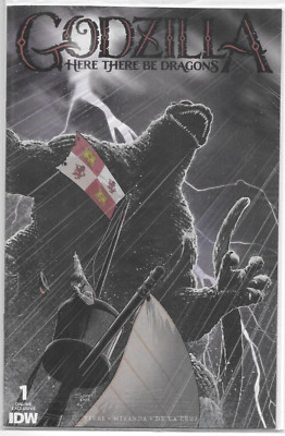 GODZILLA HERE THERE BE DRAGONS #1 SCOTT GODLEWSKI VARIANT IDW ONLY ONE ON EBAY-image