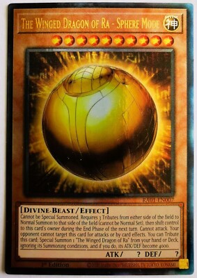 The Winged Dragon of Ra - Sphere Mode RA01-EN007 PUR 1ST EDITION NM YuGiOh-image
