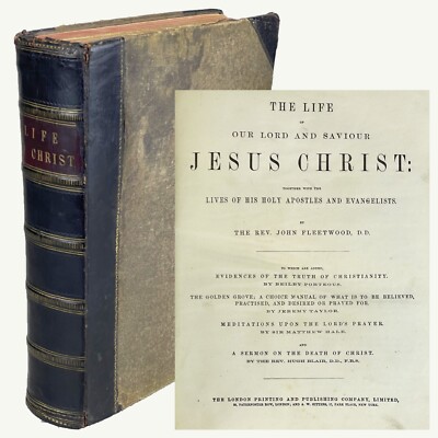 1800s The Life Of Our Lord And Savior Jesus Christ JOHN FLEETWOOD Plates-image