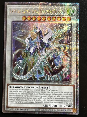 Crystal Clear Wing Synchro Dragon 1st Ed Quarter Century Secret Rare RA04-EN059-image