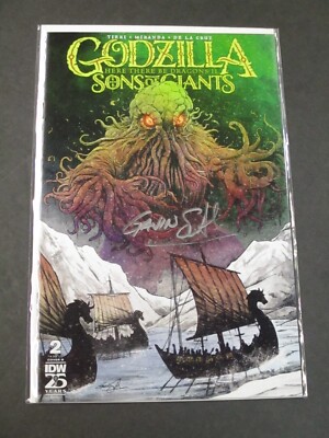 SIGNED GAVIN SMITH  GODZILLA HERE THERE BE DRAGONS SONS OF GIANTS #2 IDW OO146-image