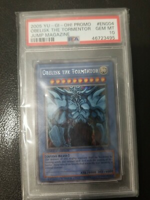 YuGiOh Shonen Jump Promo Obelisk the Tormentor Limited JMP-EN004 PSA 10 GEM MINT-image