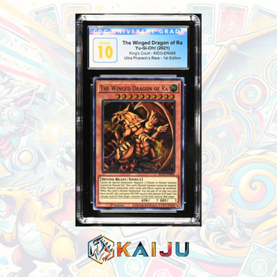 YuGiOh Winged Dragon of Ra KICO-EN065 King's Court Rare Graded CGC 10 PRISTINE-image