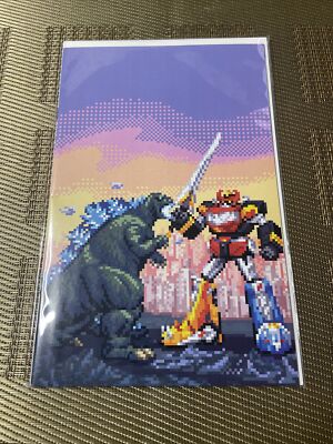 Godzilla vs Mighty Morphin Power Rangers #1 Sanches 8-Bit Virgin Variant -image