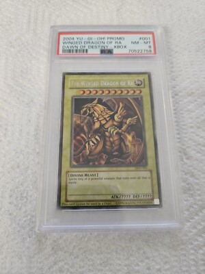2004 Yu-Gi-Oh! TCG PSA 8 DOD-001  Winged Dragon Of RA - Xbox Promo-image