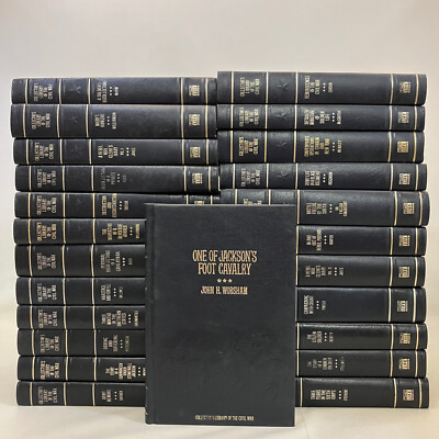 24 Collector's Library of the Civil War Vintage Leatherbound Lot Time Life Books-image