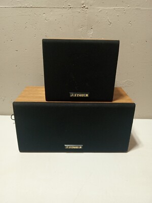 2-VINTAGE FISHER  BOOKSHELF  SPEAKERS - TESTED WORKS -image