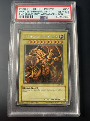Yugioh PSA 10 Secret Rare GBI Winged Dragon of Ra Gem Mint-image