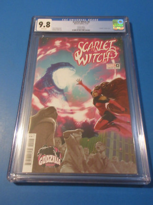 Scarlet Witch #4 Godzilla variant CGC 9.8 NM/M Gorgeous Gem Wow-image