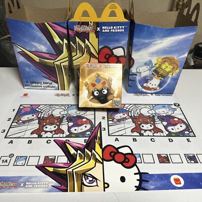 McDonald Yu-Gi-Oh X HelloKitty-Winged Dragon Of Ra X Chococat +CROWN/BOX/PUZZLE-image