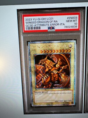 PSA 10 Winged Dragon Of Ra 25th Quarter Century Rare Yugioh Card LC01-EN003-image