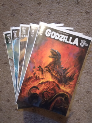 Godzilla Rage Across Time #1 2 3 4 5 Complete Set Comic Lot Full Run IDW 2016-image