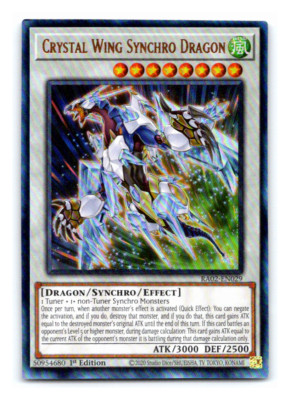 Crystal Wing Synchro Dragon - RA02-EN029 - Collector's Rare - 1st Edition Yugioh-image