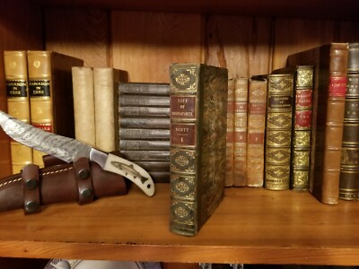 1827 LIFE OF NAPOLEON BUONAPARTE by Sir Walter Scott Volume I Green leather-image