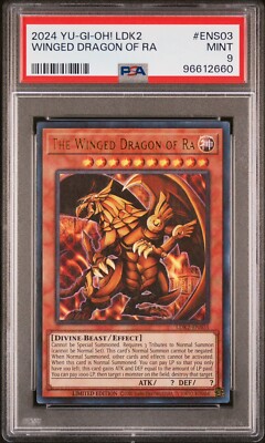LDK2-ENS03 The Winged Dragon of Ra Ultra Rare G1 YuGiOh PSA 9-image