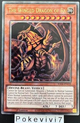 YU-GI-OH! Card THE WINGED DRAGON OF RA RA04-EN118 QCSR NEW-image