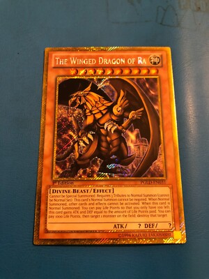 YUGIOH Gold Rare The Winged Dragon Of Ra PGLD-EN031 1st Edition-image