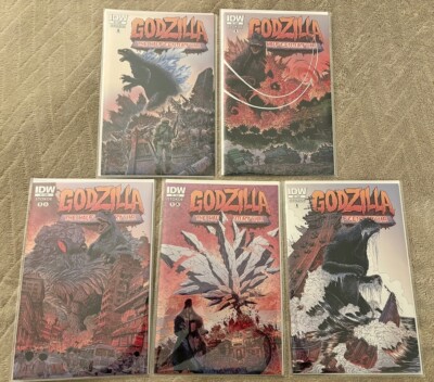 Godzilla Half-Century War #1-5 Set James Stokoe (IDW 2013) Mylar bags NM-image