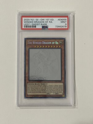 YUGIOH - The Winged Dragon Of RA - LED7-EN000 - Ghost Rare - 1st Edition - PSA 9-image