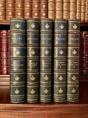 1898 LIMITED ED. Balzac “The Human Comedy-Military and Political Life” 5 Volumes-image
