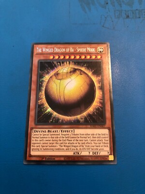 YUGIOH Secret Rare The Winged Dragon Of Ra - Sphere Mode RA01-EN007 1st Edition-image