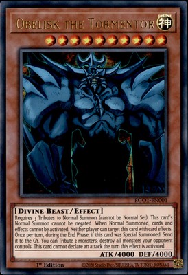 1st ed Obelisk the Tormentor ultra rare EGO1-EN001 Yugioh-image