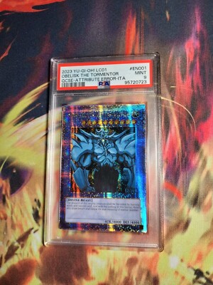 Obelisk The Tormentor PSA 9 Quarter Century Promo LC01-EN001 Attribute Err Ital-image