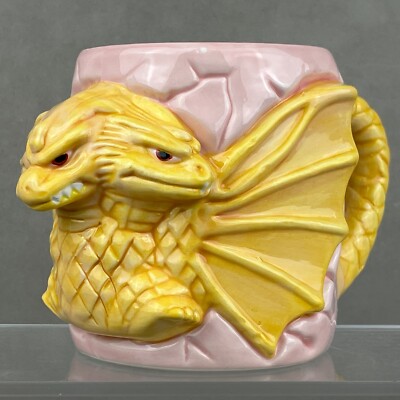 1996 Banpresto Godzilla King Ghidorah Ceramic 3D Mug Cup Kaiju Figurine New-image