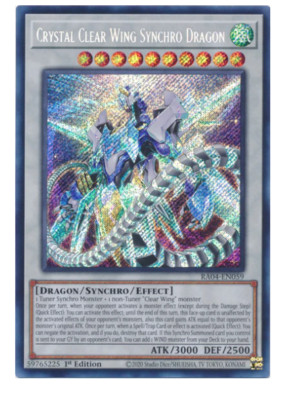 x3 Crystal Clear Wing Synchro Dragon - RA04-EN059 - Secret Rare Stampede-image