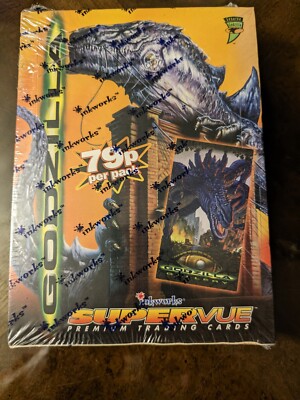 GODZILLA SUPERVUE PREMIUM TRADING CARDS NEW IN ORGINAL FACTORY SHRINK WRAP BOX-image